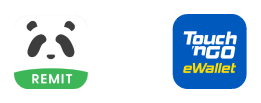 Panda Remit and Touch 'n Go eWallet joint badge